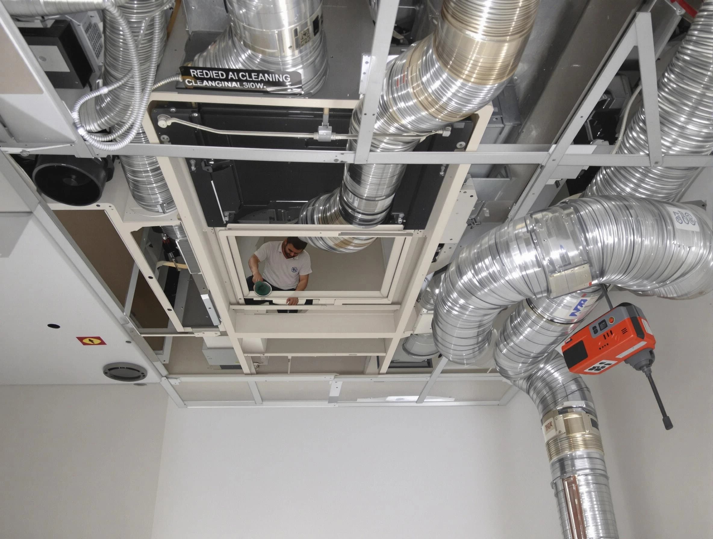 Murray Air Duct Cleaning technician performing detailed central duct system cleaning in Murray