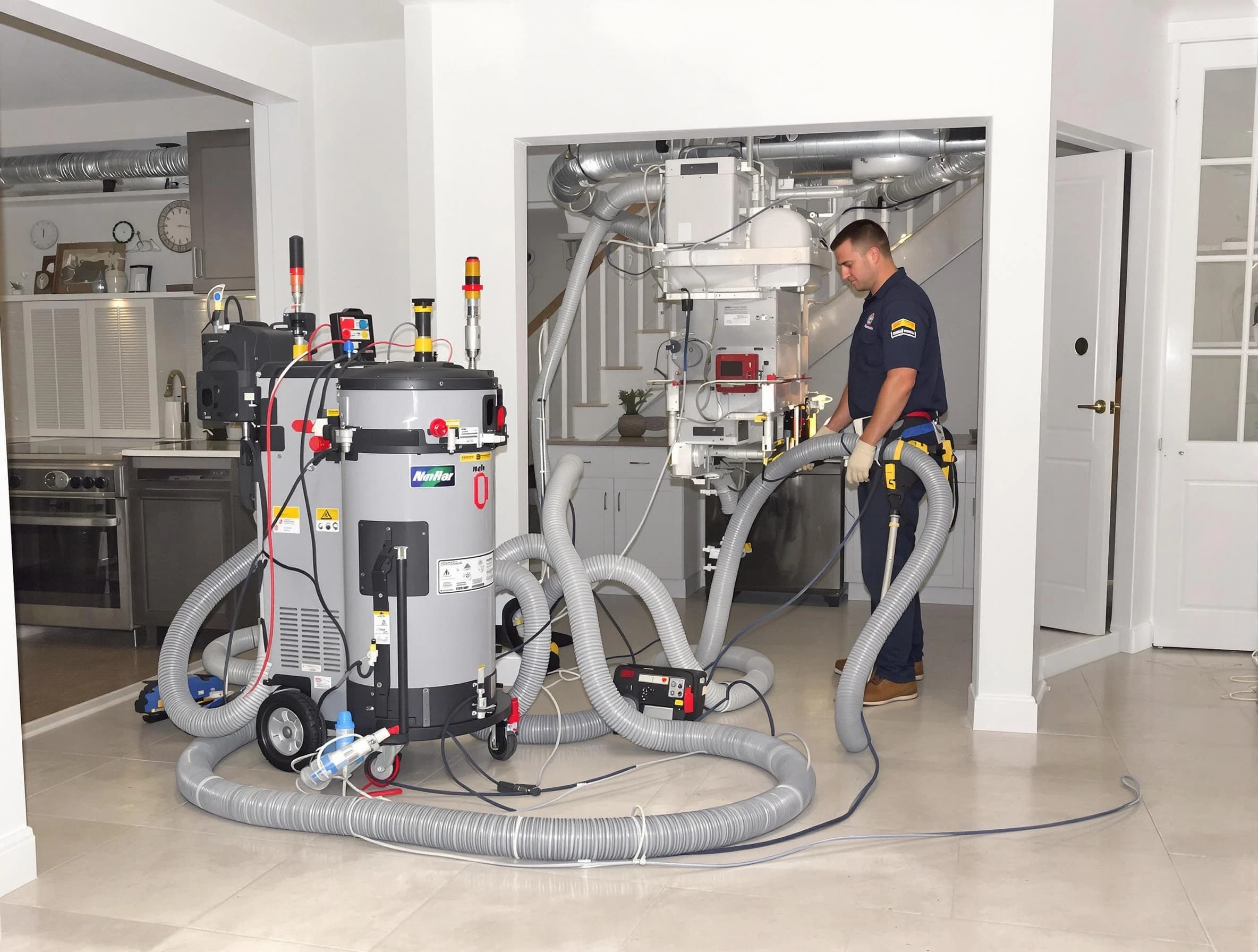 Murray Air Duct Cleaning technician operating negative pressure cleaning equipment for thorough duct maintenance in Murray