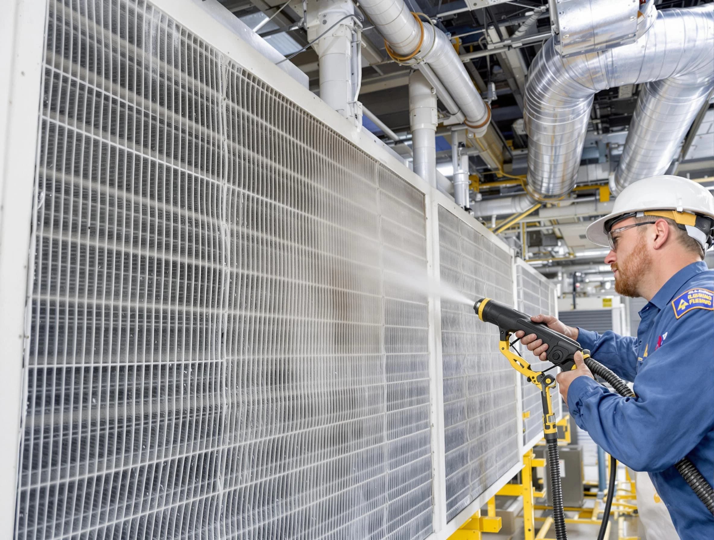 Professional commercial coil cleaning by Murray Air Duct Cleaning in Murray