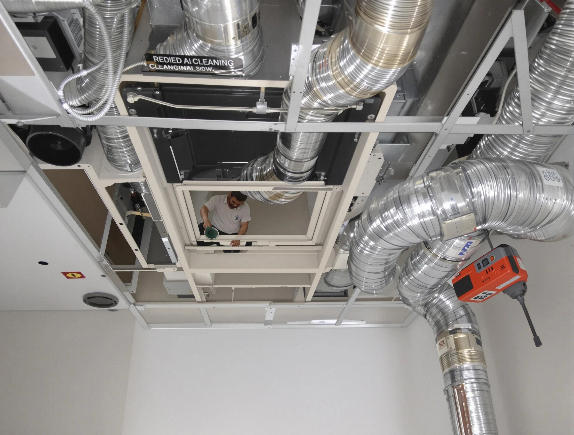 Murray Air Duct Cleaning technician performing detailed central duct system cleaning in Murray